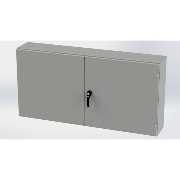 3 Point Latch with Padlock Handle Electrical Enclosures, 30 in H, 10 in D, 60 in W, NEMA 3R, 12, 13